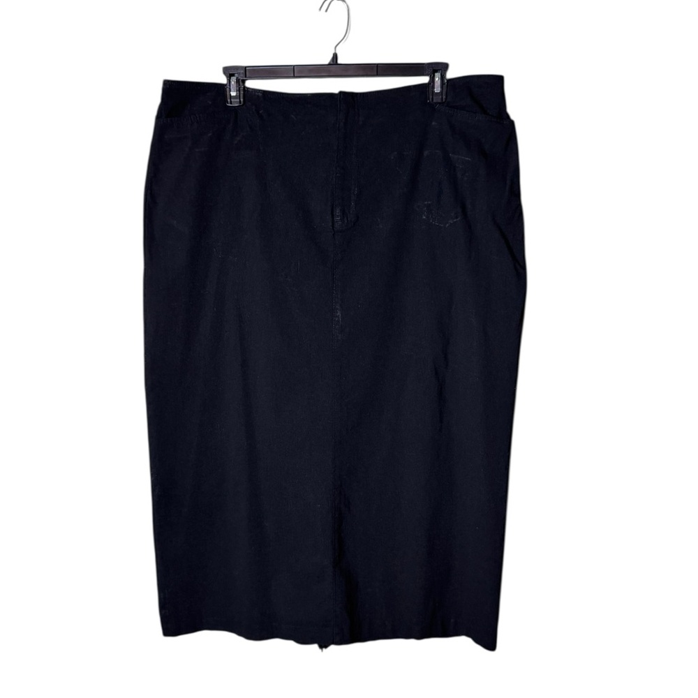 Venezia Black‎ Maxi Skirt Size 24 Stretch Staple Neutral Essential Capsule